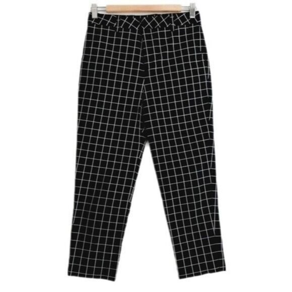 SHOJO | Crop Pants Neutral Window Pane Check Pattern Sz S - Picture 1 of 10